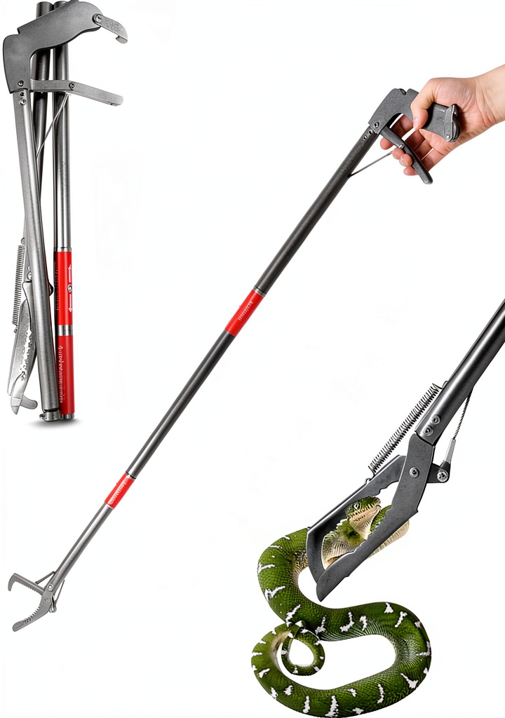 WEILAIKE snake grabber unfolded on a grassy surface