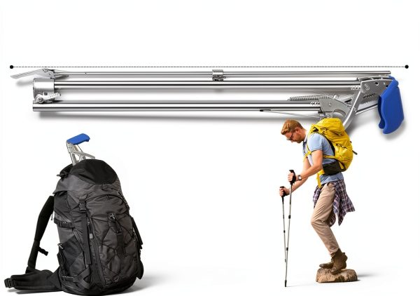 Snake Tongs BSROBOTIC 60 Inch Stainless Steel Foldable-4