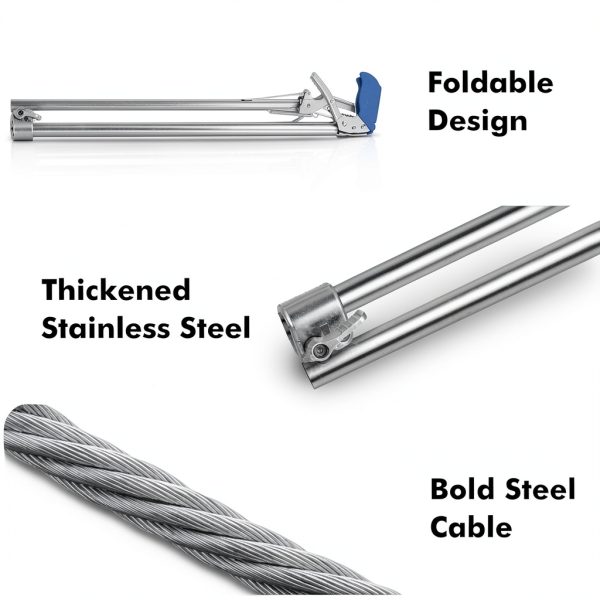 Snake Tongs BSROBOTIC 60 Inch Stainless Steel Foldable-6