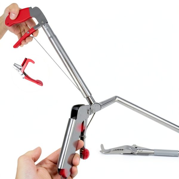Gzlozak Snake Tongs Stainless Steel Foldable 66 Inch Grabber-7