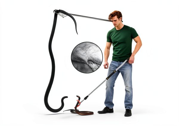 Gzlozak Snake Tongs Stainless Steel Foldable 66 Inch Grabber-4