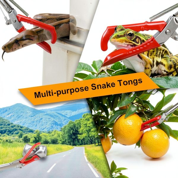 Gzlozak Snake Tongs Stainless Steel Foldable 66 Inch Grabber-5