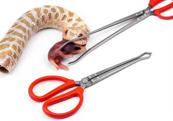 Tengtu Snake Feeder Tongs Stainless Steel Serrated Grip-0