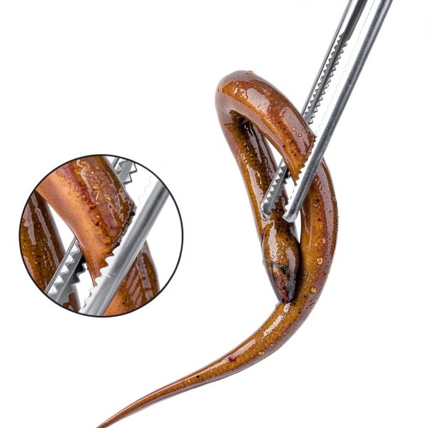 FASPLORE Stainless Steel Snake Tongs Curved Straight Design-3