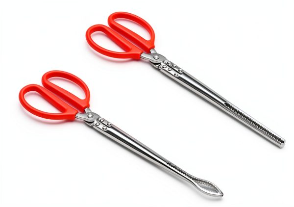 XLSXEXCL Snake Grabber Stainless Steel Serrated Reptile Tool-1