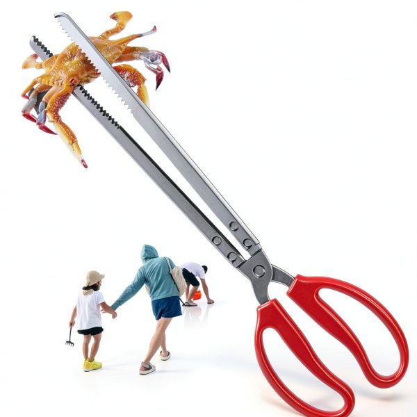 FASPLORE Stainless Steel Snake Tongs Curved Straight Design-4