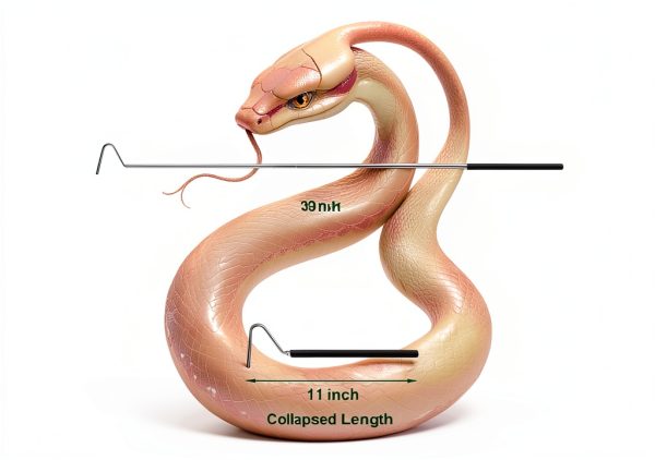 Snake Tongs and Hook Set IC ICLOVER Stainless Steel Pet-5