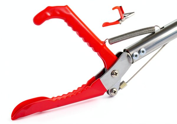 Gzlozak Snake Tongs Stainless Steel Foldable 66 Inch Grabber-2