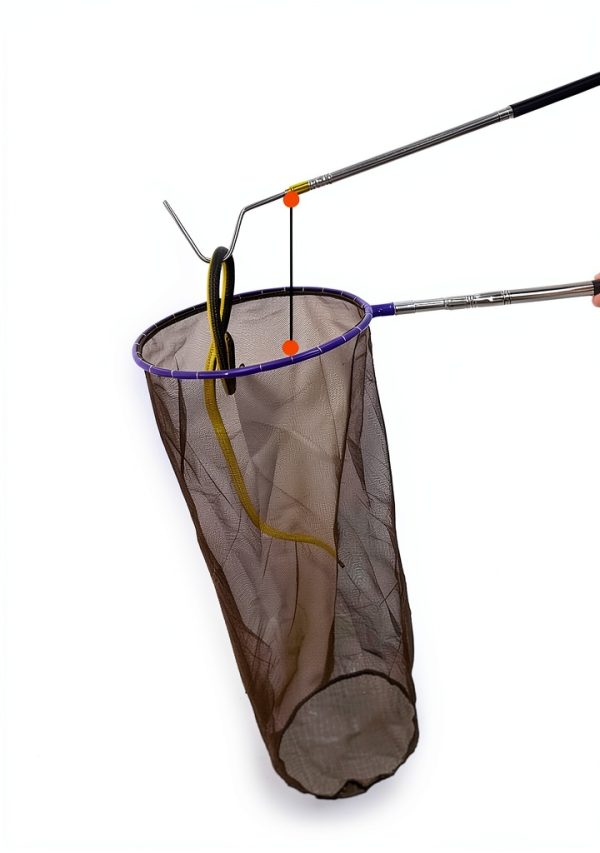 Yorikyas Snake Catcher Net Telescopic Handle Reptile Grabber-5