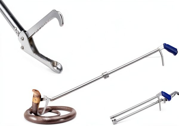 Auzoe Snake Grabber Tool Collapsible Stainless Steel Reptile-1