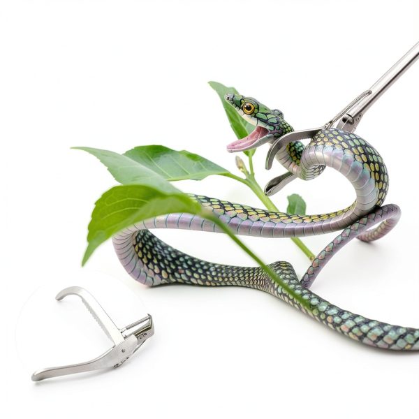 Snake Tongs and Hook Set IC ICLOVER Stainless Steel Pet-2