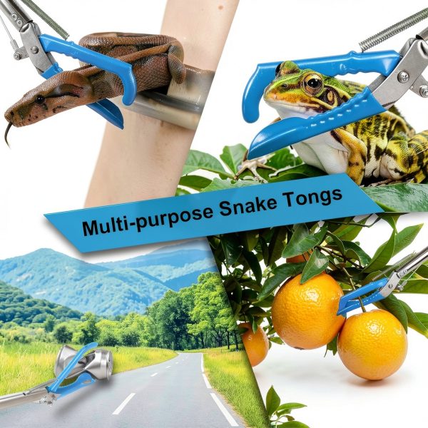 Gzlozak Snake Tongs Stainless Steel Foldable 66 Inch Grabber-5