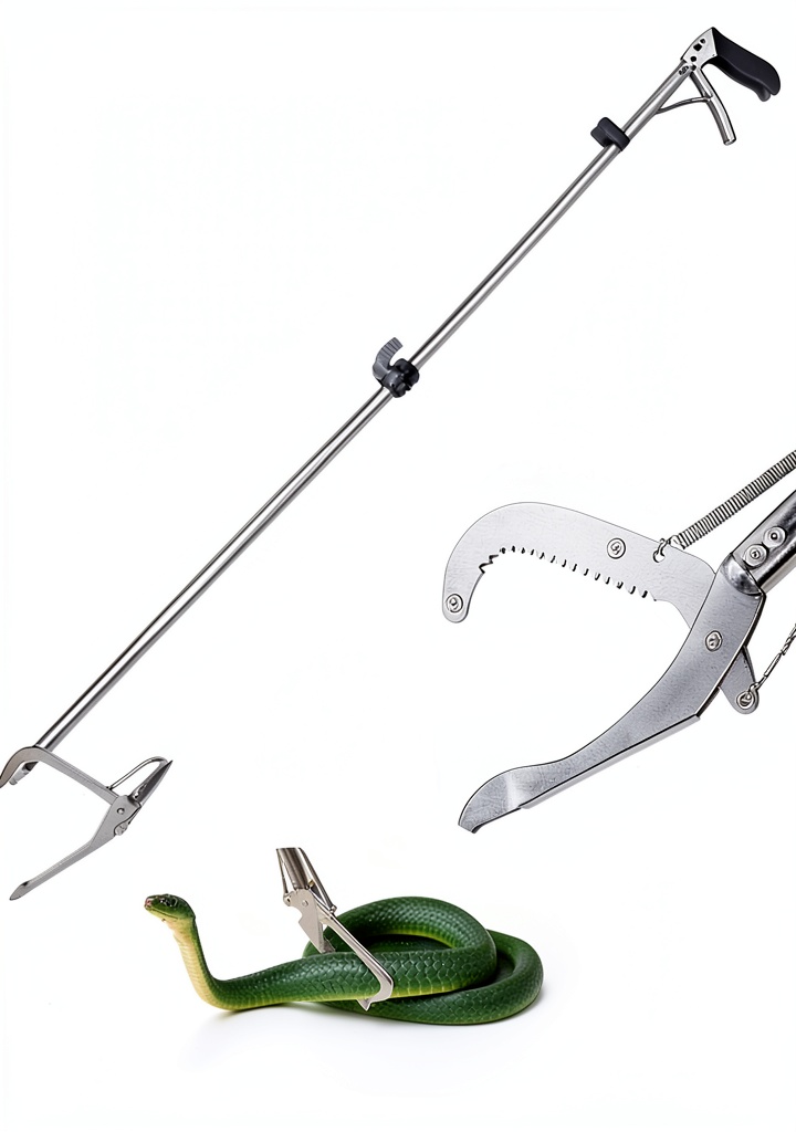 Ouronehome snake grabber in use on a reptile