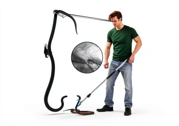 Gzlozak Snake Tongs Stainless Steel Foldable 66 Inch Grabber-4