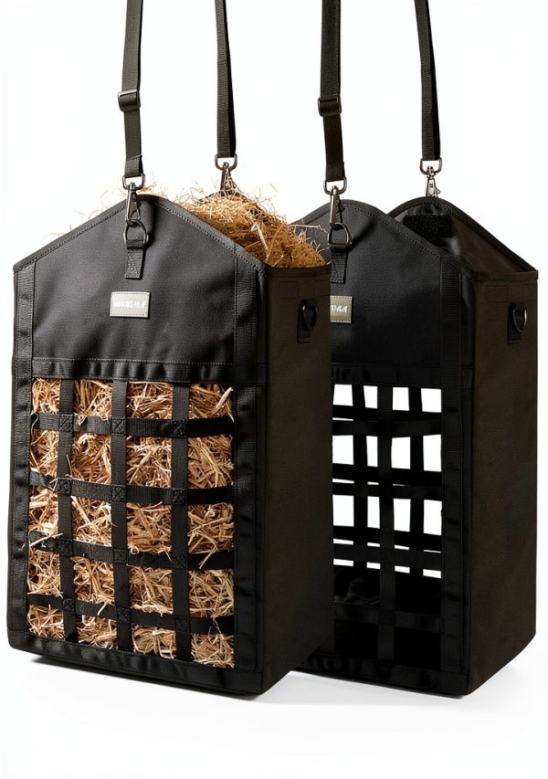 Horse Hay Bag Black Large 2 Packs MIYABALA Pet Supplies-0