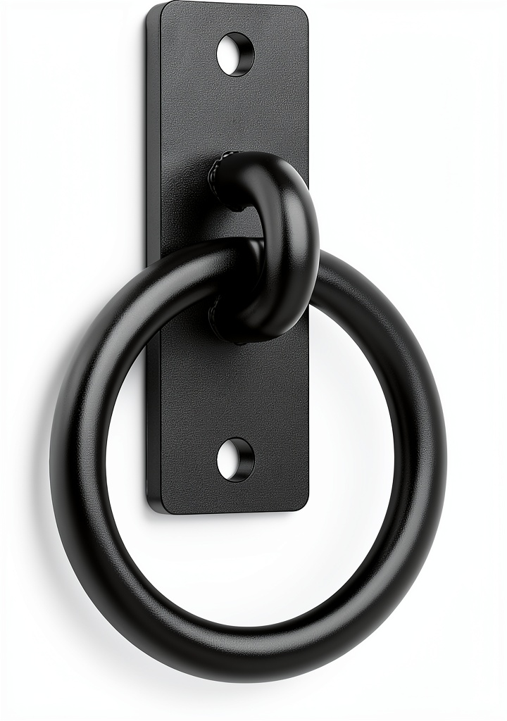 Heavy-duty horse tie rings in use