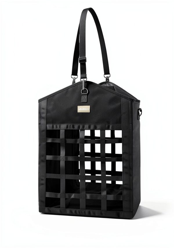 Horse Hay Bag Black Large 2 Packs MIYABALA Pet Supplies-1