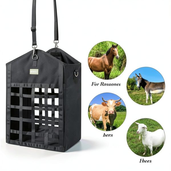 Horse Hay Bag Black Large 2 Packs MIYABALA Pet Supplies-6
