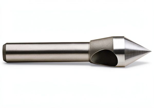 KEO 53502 Cobalt Steel Single-End Countersink, Uncoated (Bright) Finish, 60 Degree Point Angle, Round Shank, 5/16" Shank Diameter, 1/2" Body Diameter-1
