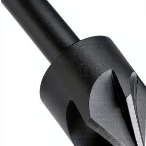 KEO 55032 High-Speed Steel Single-End Countersink, Uncoated (Bright) Finish, 6 Flutes, 82 Degree Point Angle, Round Shank, 1/2" Shank Diameter, 1-1/4" Body Diameter-0