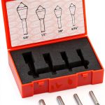 KEO 53538 Cobalt Steel Single-End Countersink Set, Uncoated (Bright) Finish, 100 Degree Point Angle, 5/16" - 5/8" Head Diameter-0