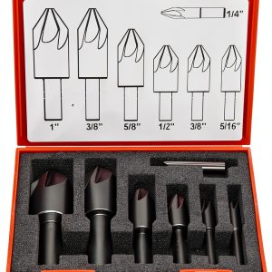 High-Speed Steel Single-End Countersink Set KEO 6-Flute 82° 1/4"-1"-0
