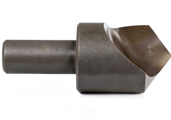 KEO 53100 High-Speed Steel Single-End Countersink, Uncoated (Bright) Finish, Single Flute, 100 Degree Point Angle, Round Shank, 1/2" Shank Diameter, 1" Body Diameter-1